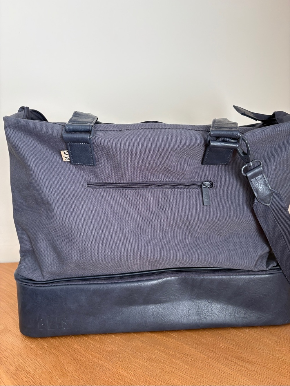 BEIS Navy Weekender Tote with Detachable Shoe Compartment